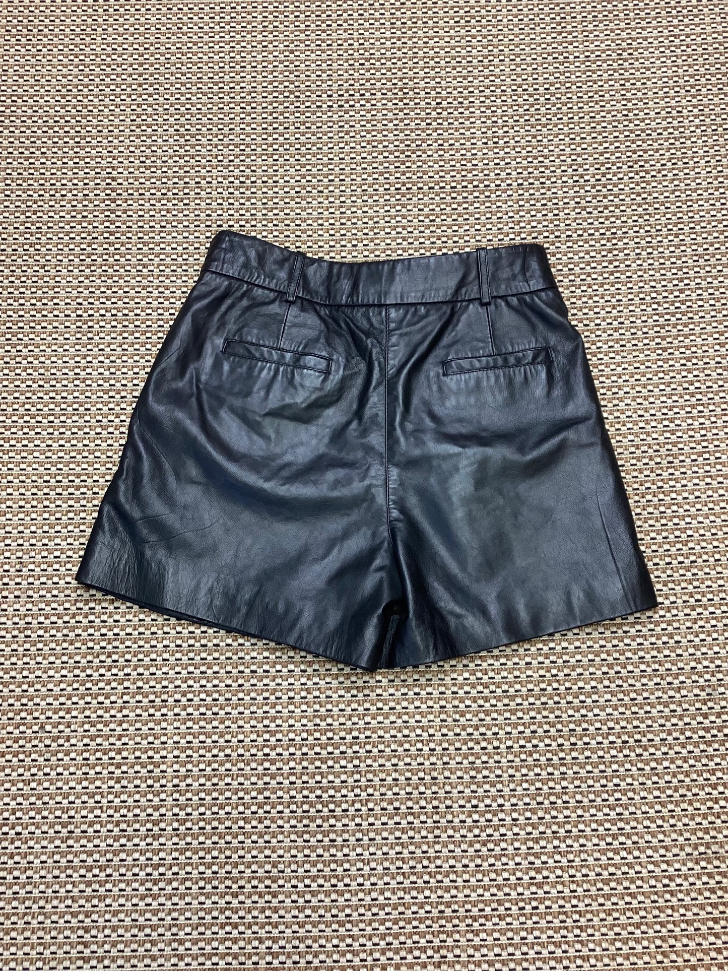 BNWT Warehouse Black Leather Shorts Size 12