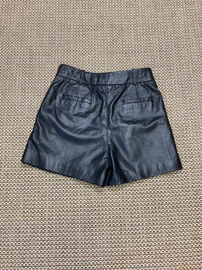 BNWT Warehouse Black Leather Shorts Size 12