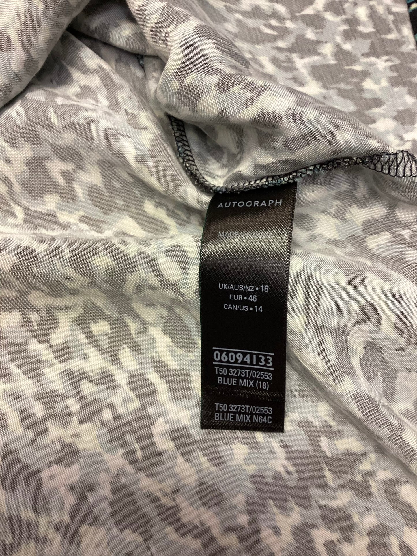 Marks and Spencer Blue Patterned Maxi Dress Size 18