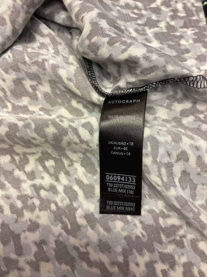 Marks and Spencer Blue Patterned Maxi Dress Size 18