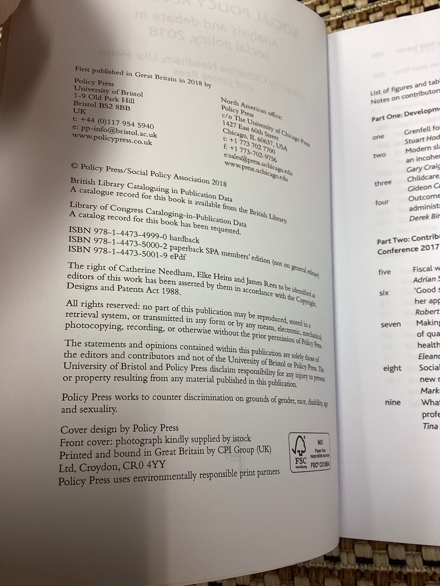Social Policy Review 30 by Catherine Needham et al. (2018)