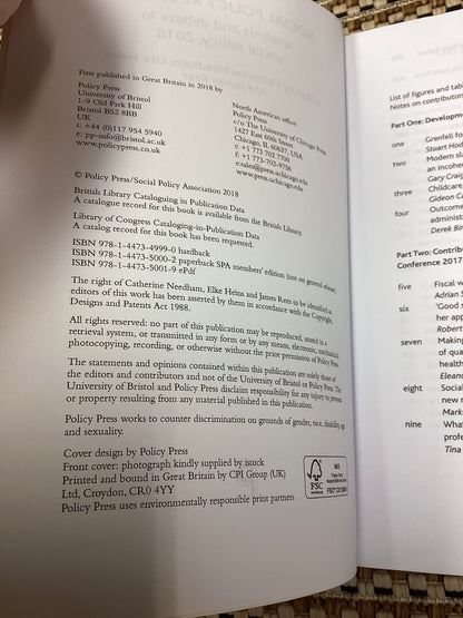 Social Policy Review 30 by Catherine Needham et al. (2018)