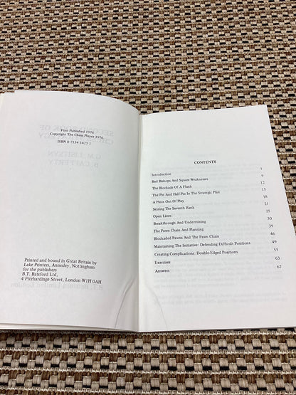 Second Book of Chess Strategy by G.M. Lisitsyn and B. Gafferty (1976)