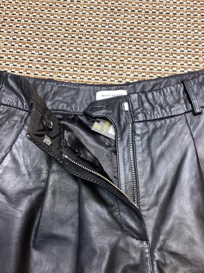BNWT Warehouse Black Leather Shorts Size 12