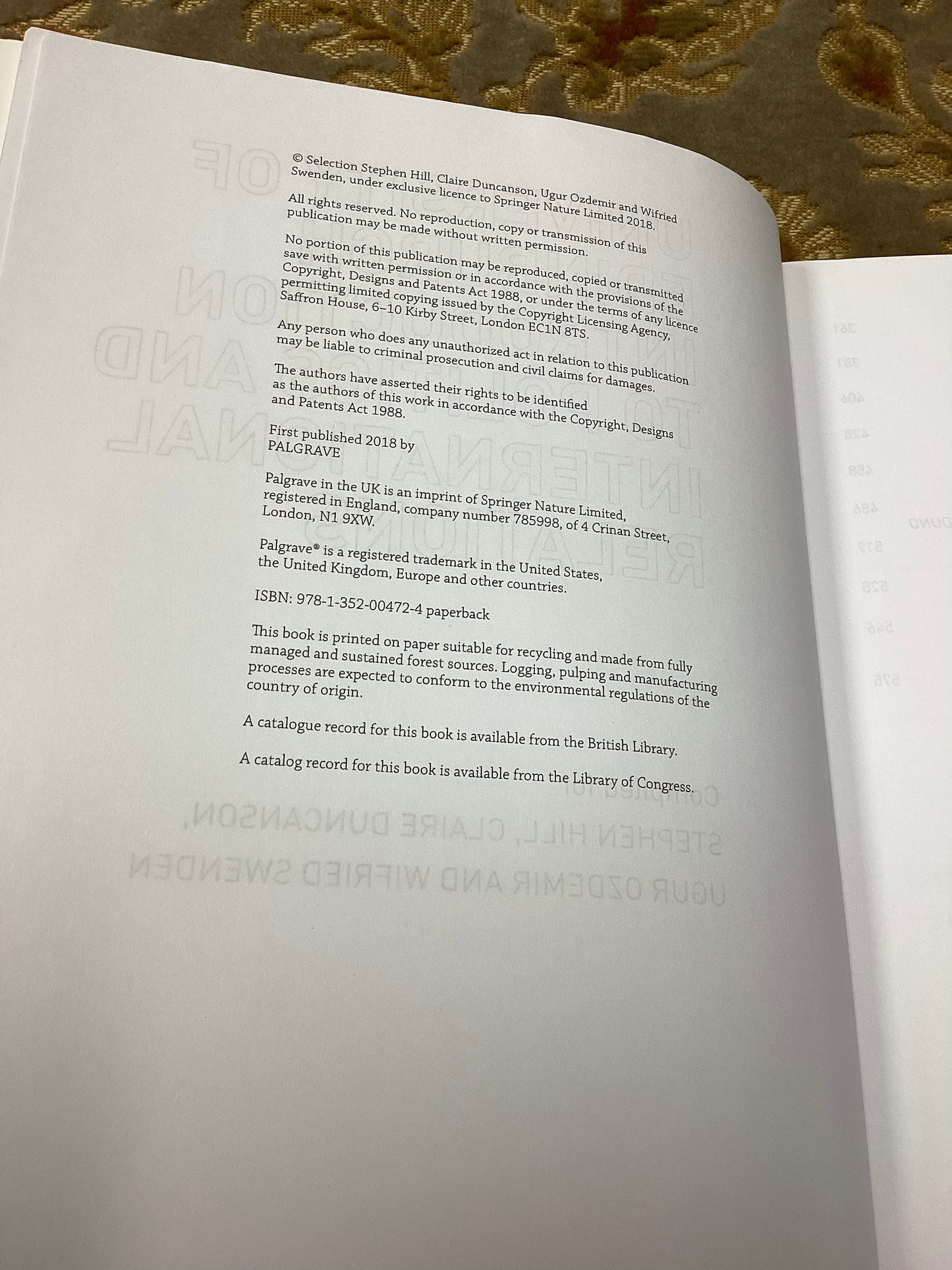Introduction to Politics and International Relations compiled for Stephen Hill et al. (2018)