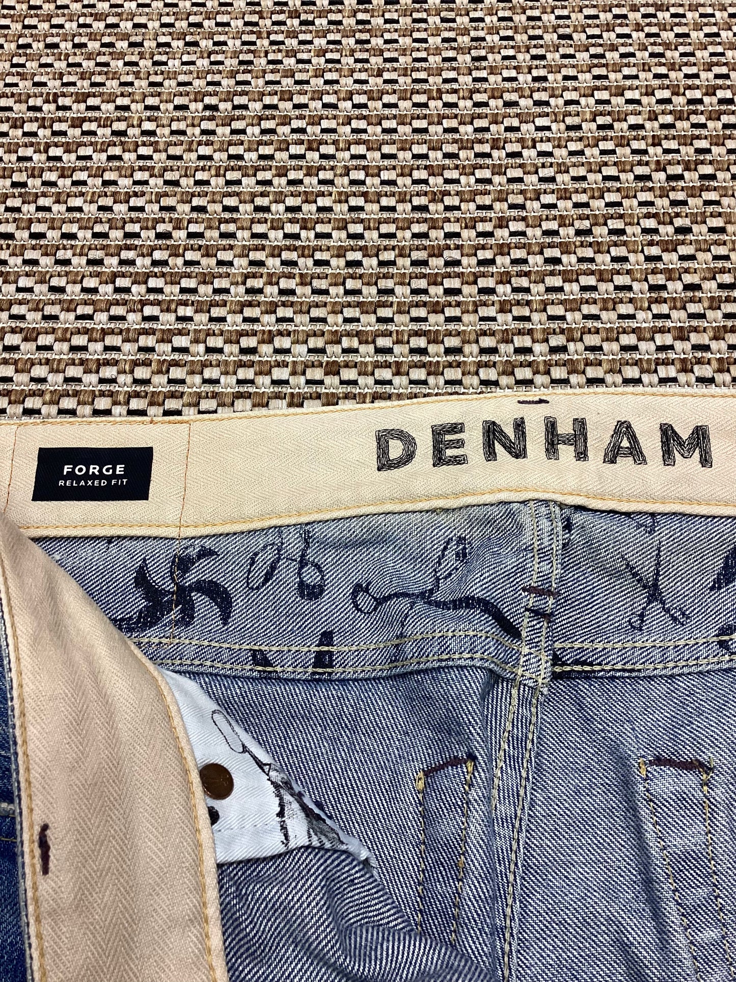 Denham Mid-Wash Blue 'Forge' Jeans Size M