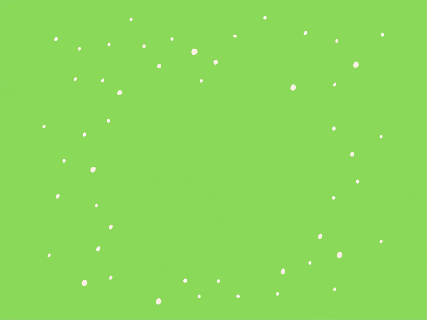 A green background with white animated hearts appearing alongside text: 'Get Well Soon'.