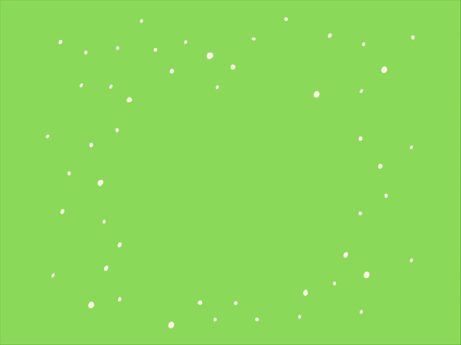 A green background with white animated hearts appearing alongside text: 'Get Well Soon'.