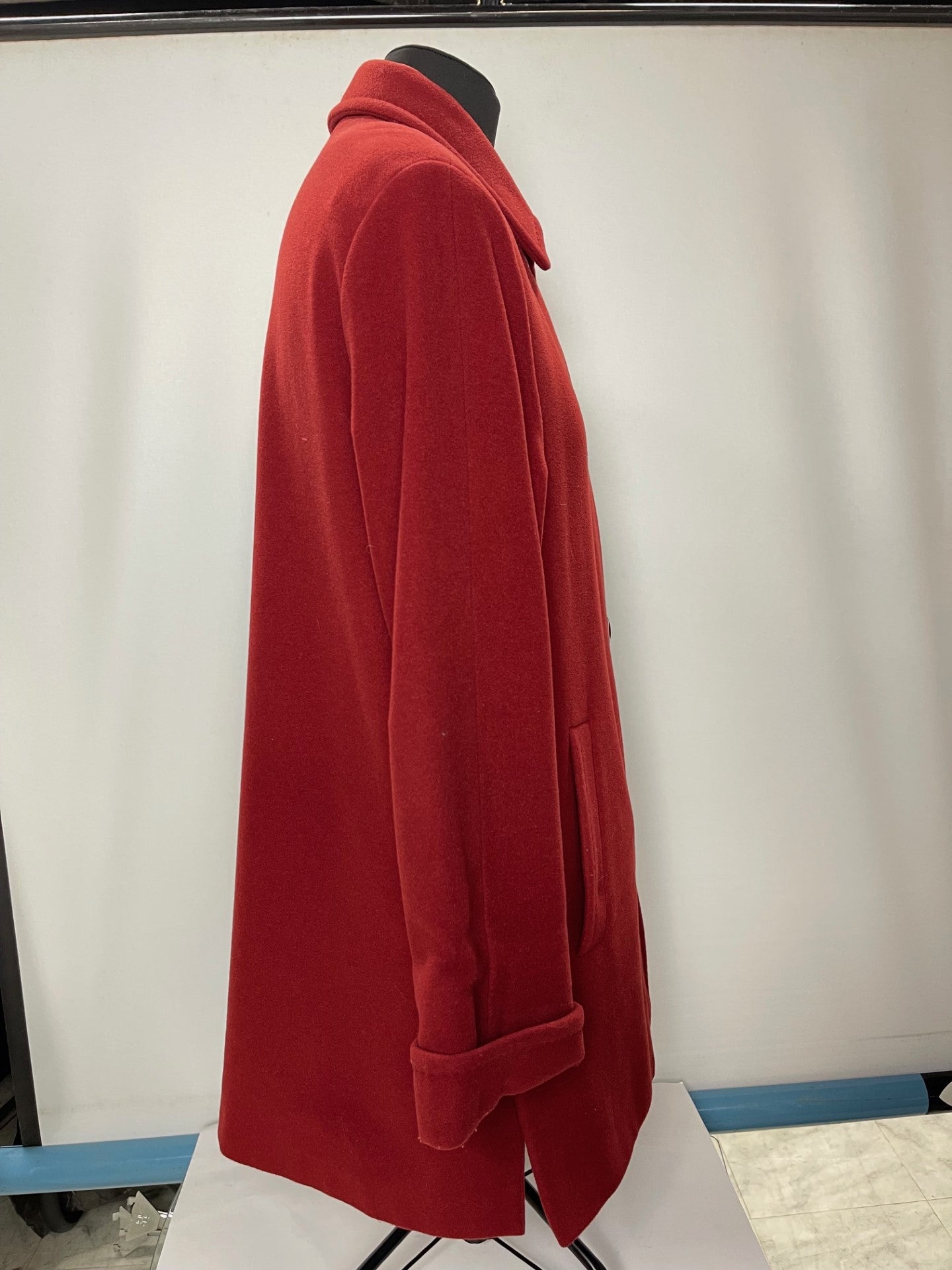 Goldix Red Wool and Cashmere Coat Size 14