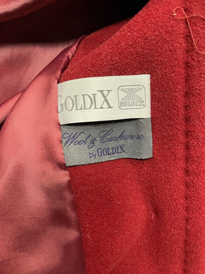 Goldix Red Wool and Cashmere Coat Size 14