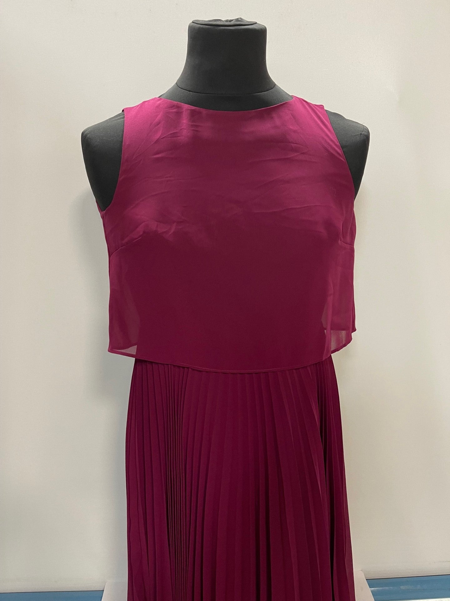 Hobbs Purple Pleated Dress Size 8