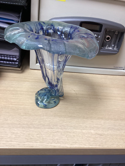 Peter Crisp Blue and Clear vintage ornament