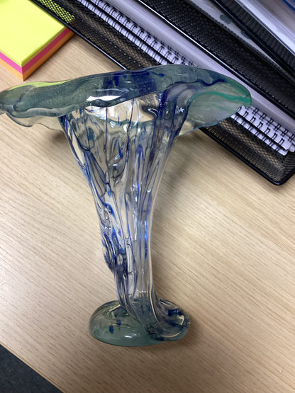 Peter Crisp Blue and Clear vintage ornament