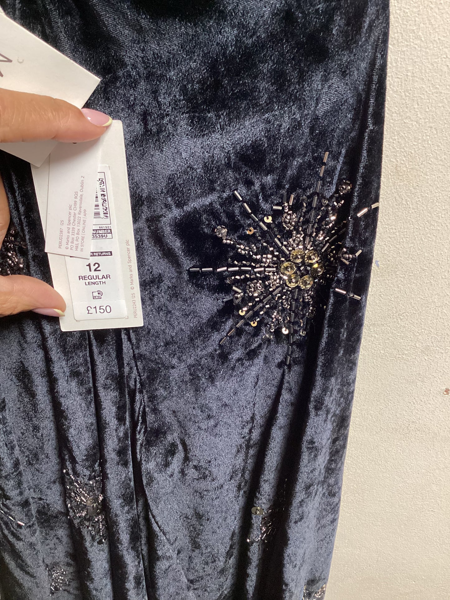 Per Una by M&S - Black and shiny bead dress party dress