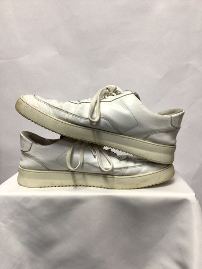 Filling Pieces White Leather Lace Up Trainers 14