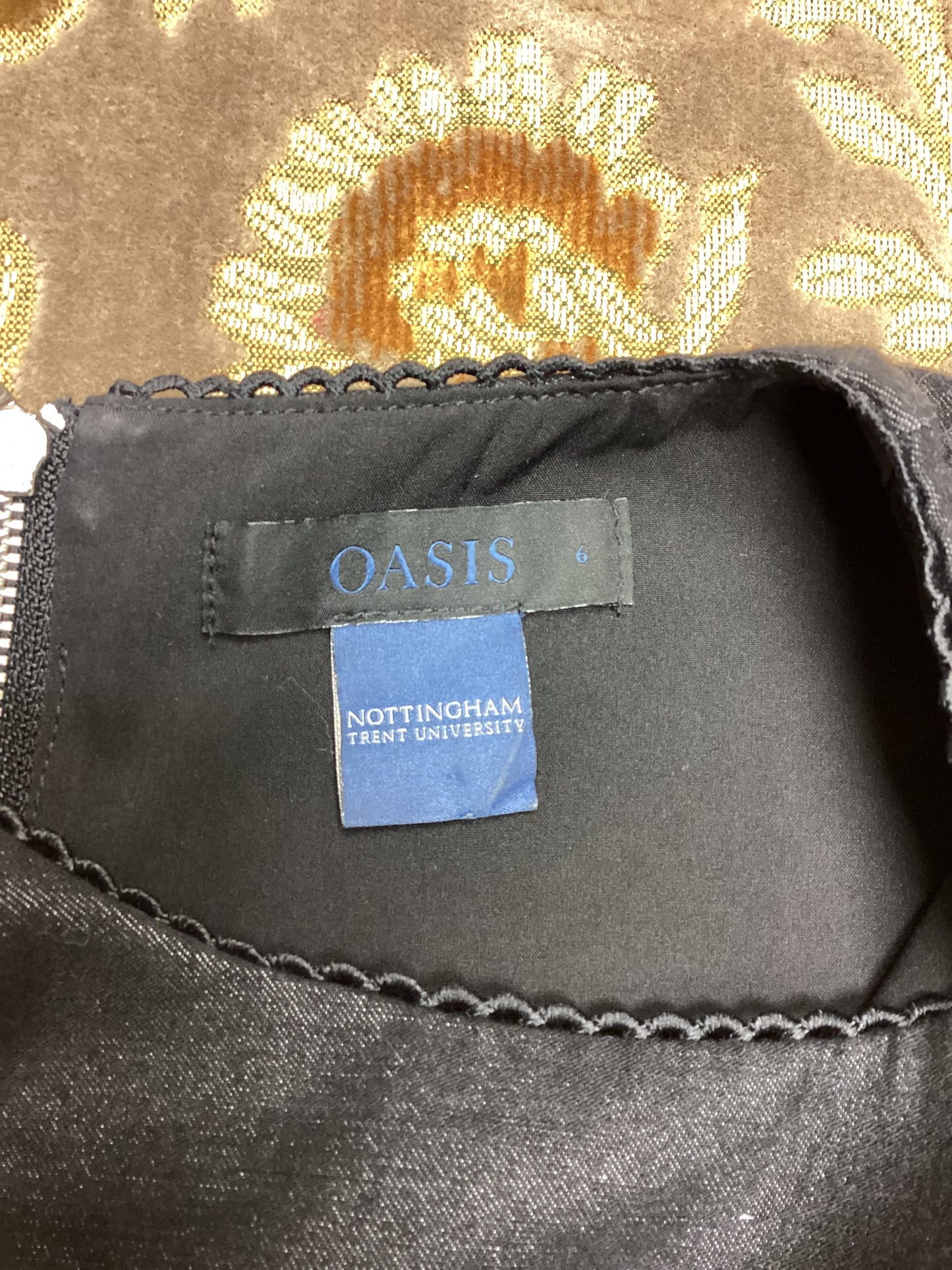 Oasis Black & Sliver Dress Size 6