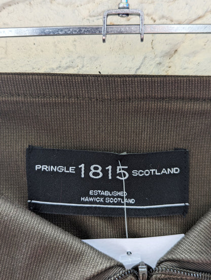 Pringle Of Scotland Ladies Khaki Green Smart Trousers Size 10 Like New