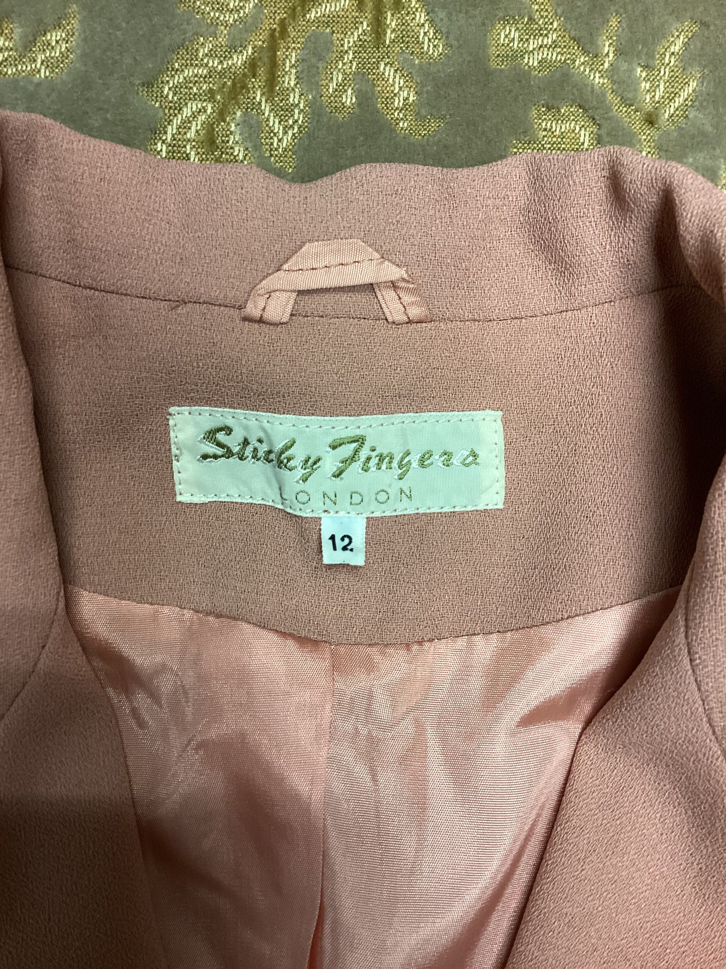 Sticky Fingers London Salmon Pink Suit Set Size 12