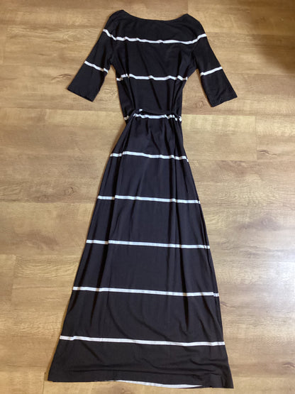 Phase Eight Brown Striped Maxi Dress Size 14