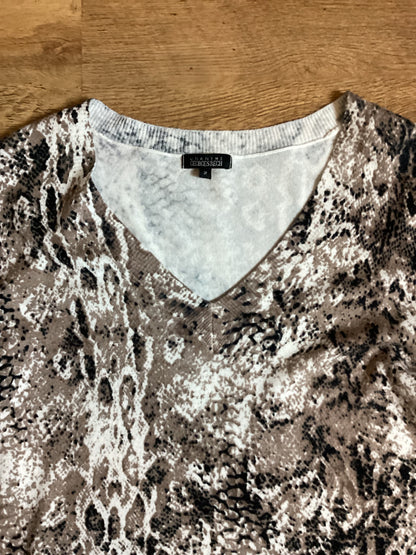 Unanyme Georges Rech Snakeskin Print Pullover Size S (2)