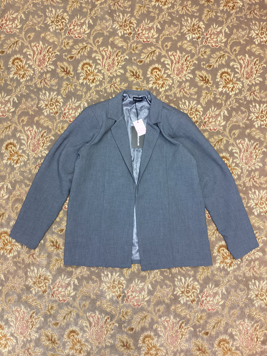 BNWT Pretty Little Thing Grey Oversized Blazer Size 12 RRP £50