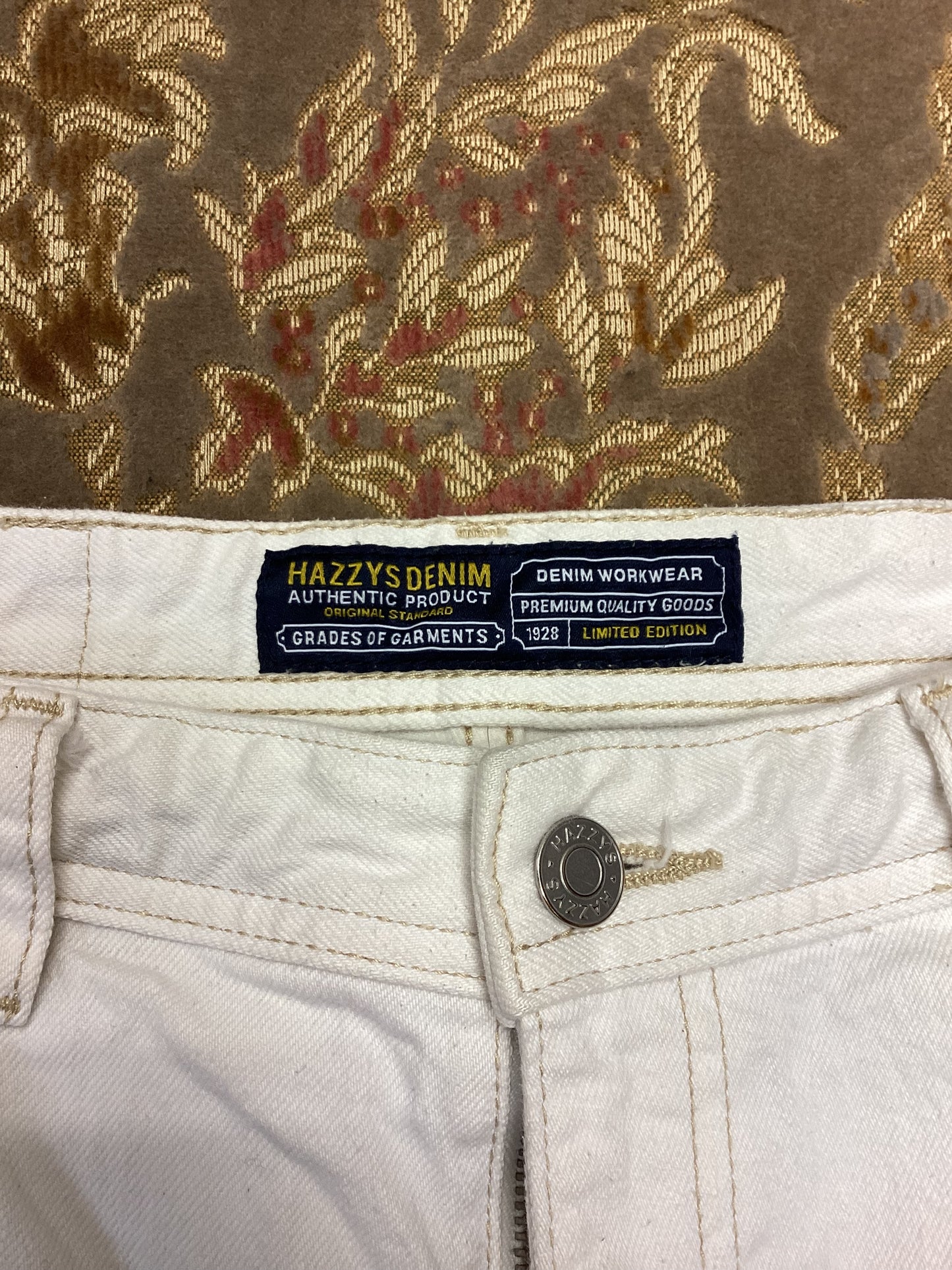 Hazzys Denim White Boy Fit Jeans Size M