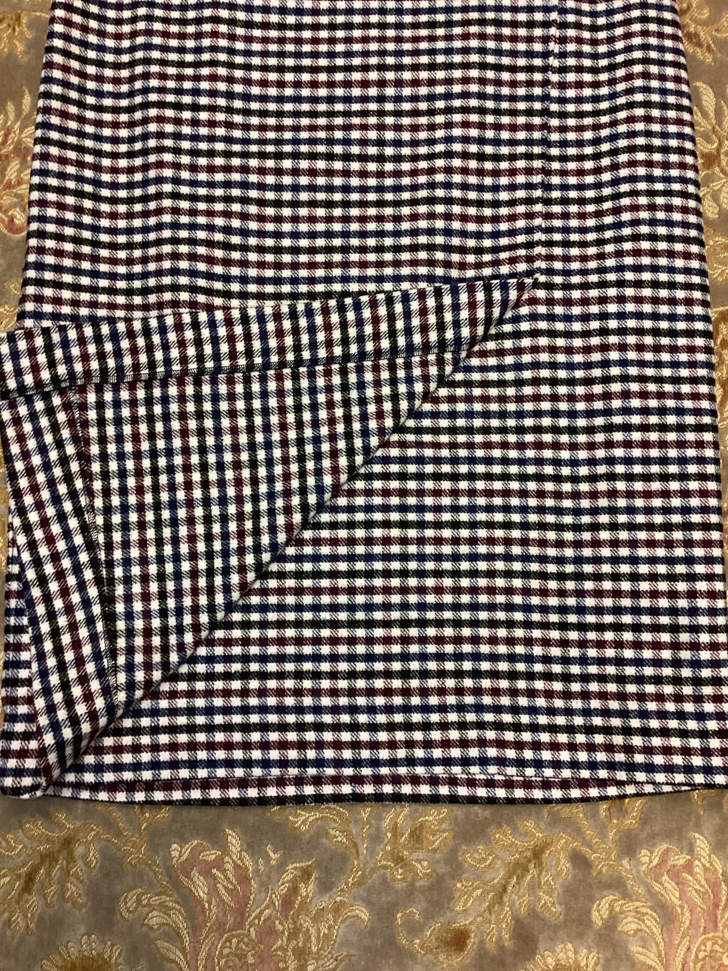 BNWT M&S Wool Blend Multi Colour Plaid Midi Skirt Size 14