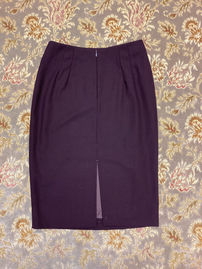 St Michael from M&S Purple Wool Skirt Size 14