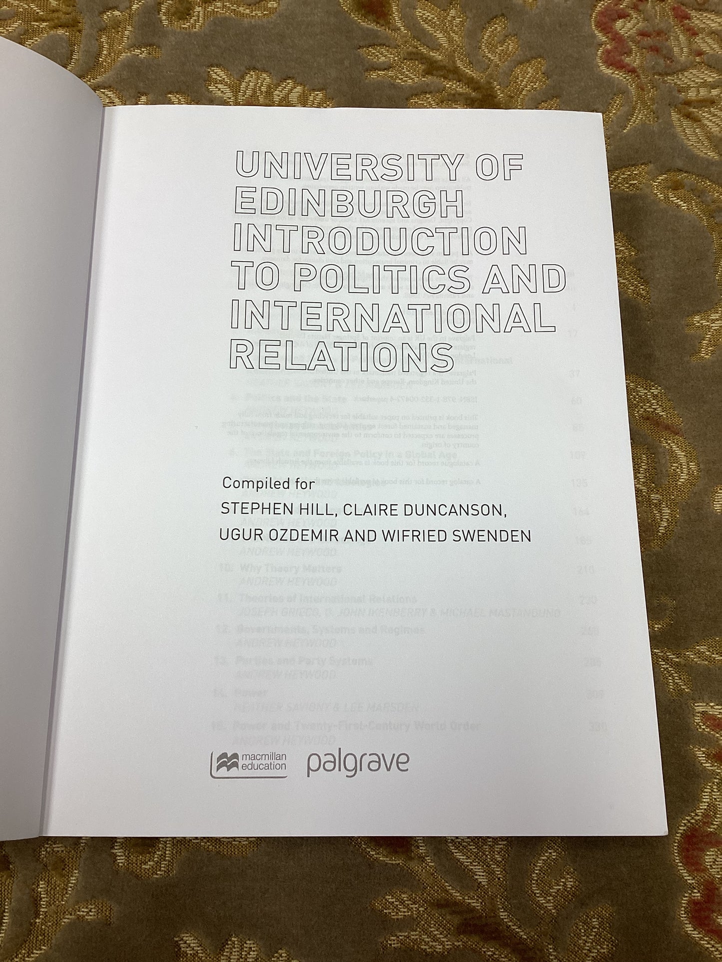 Introduction to Politics and International Relations compiled for Stephen Hill et al. (2018)