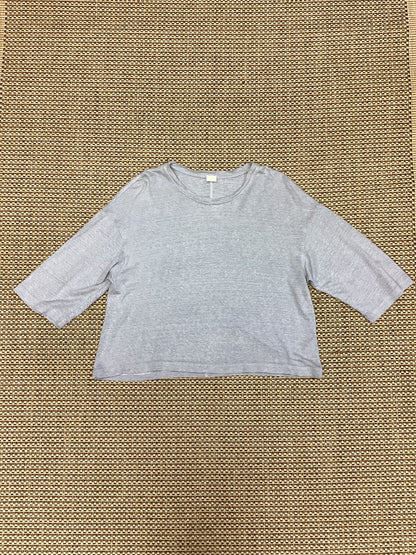 Poetry Blue Linen Knit Top Size 12