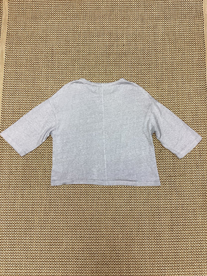 Poetry Blue Linen Knit Top Size 12