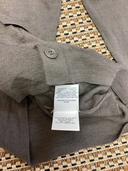 Paolo Pecora Milano Taupe Brown Merino Wool Cardigan Size S