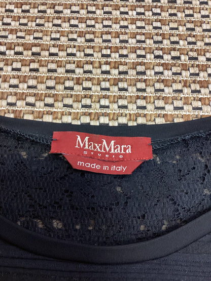 Max Mara Black Textured T shirt Size M