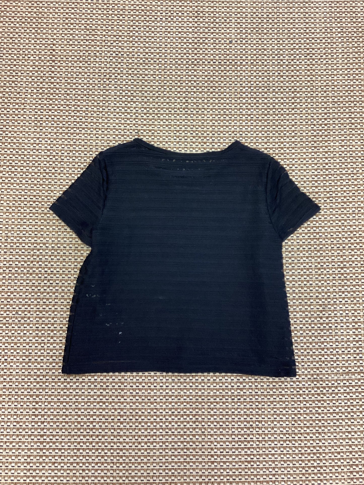 Max Mara Black Textured T shirt Size M