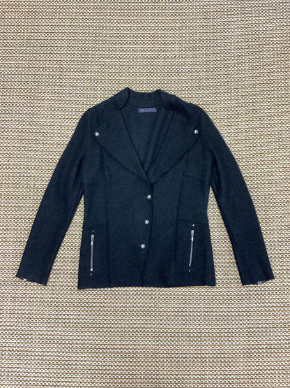 Marks and Spencer Black Wool-Blend Cardigan Size 10