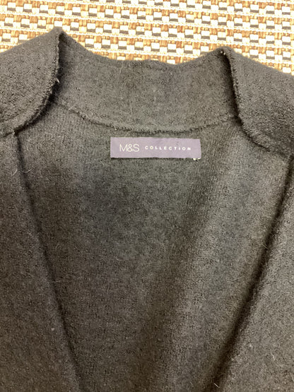 Marks and Spencer Black Wool-Blend Cardigan Size 10