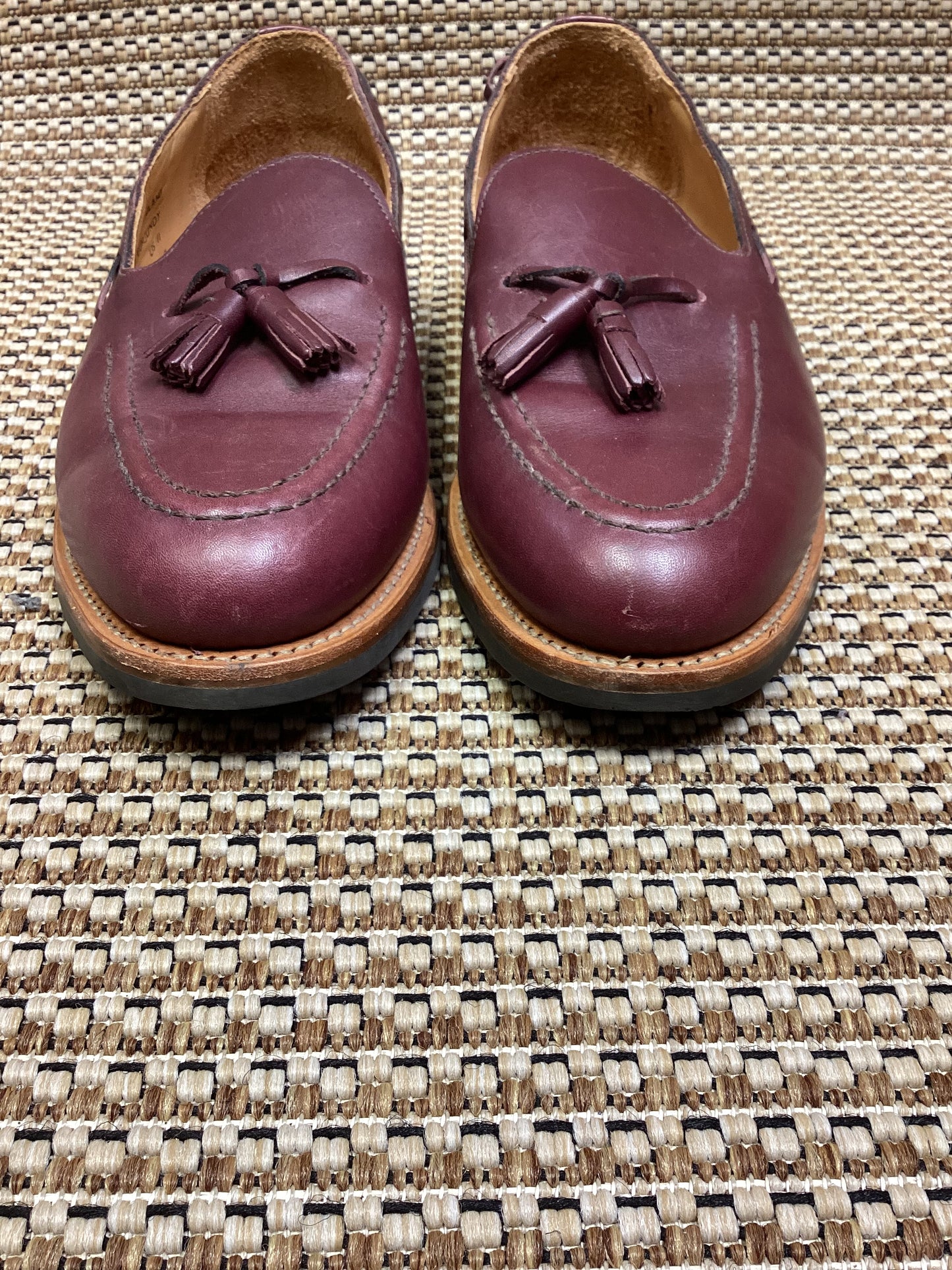 Oliver Spencer Burgundy Leather Loafers Size 10