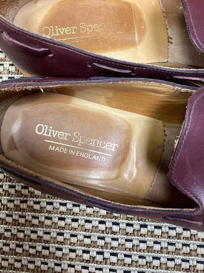 Oliver Spencer Burgundy Leather Loafers Size 10