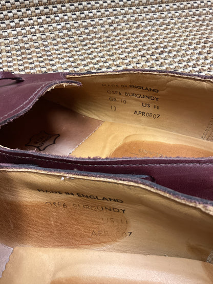 Oliver Spencer Burgundy Leather Loafers Size 10