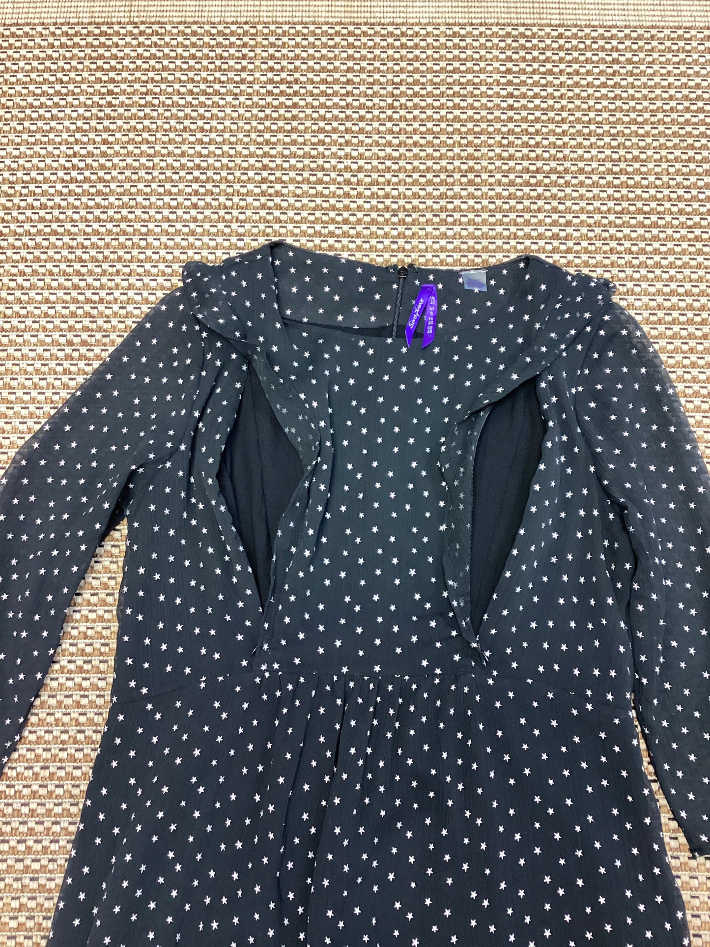 Seraphine Black & Silver Patterned Nursing Dress Size 10