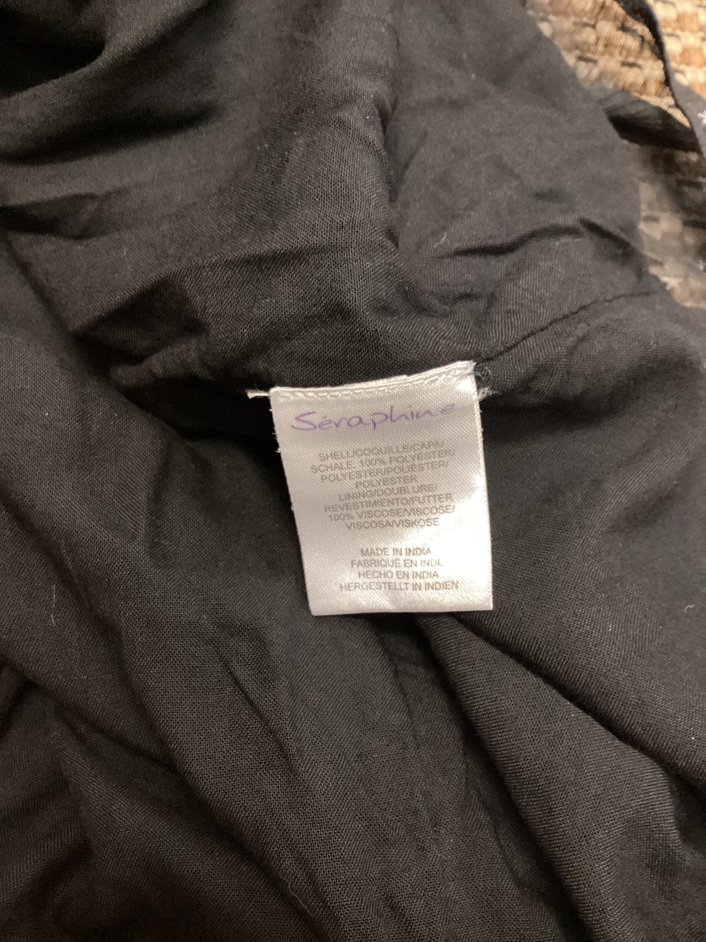 Seraphine Black & Silver Patterned Nursing Dress Size 10