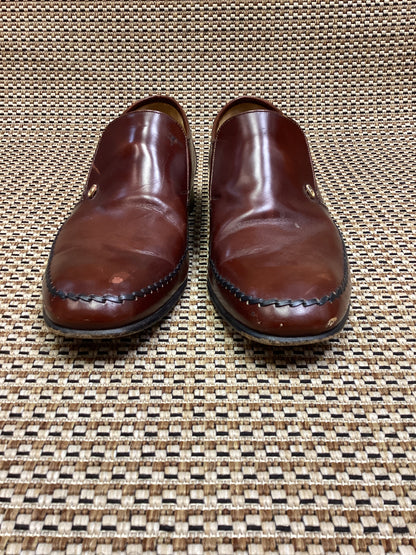 Cheany Brown Handcrafted Leather Loafers Size 12