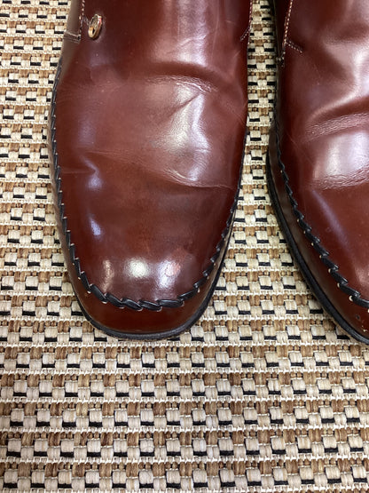 Cheany Brown Handcrafted Leather Loafers Size 12