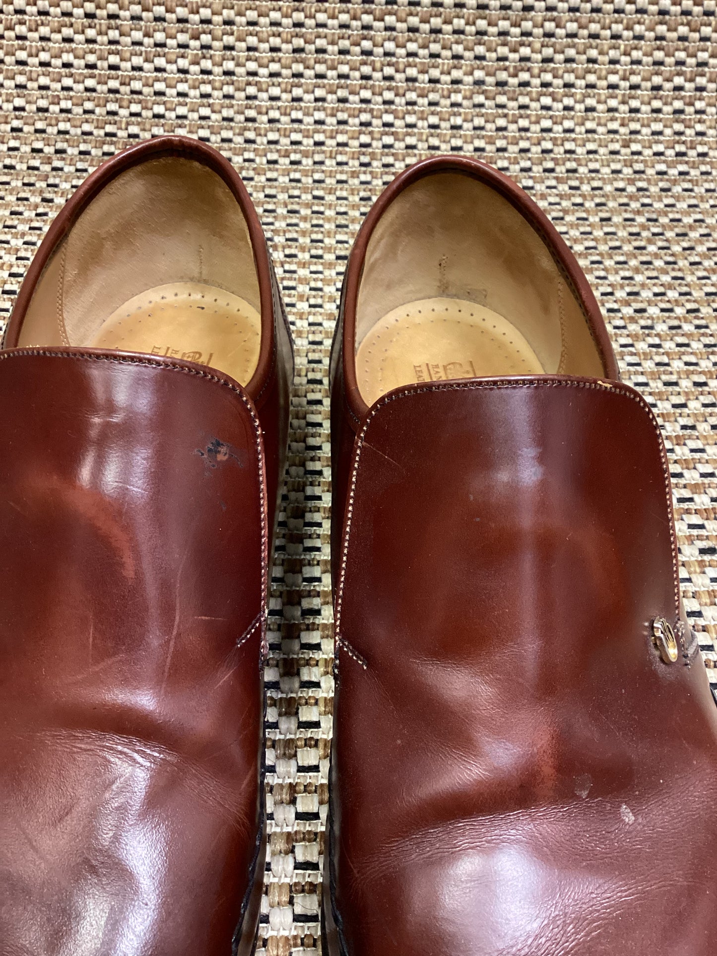 Cheany Brown Handcrafted Leather Loafers Size 12