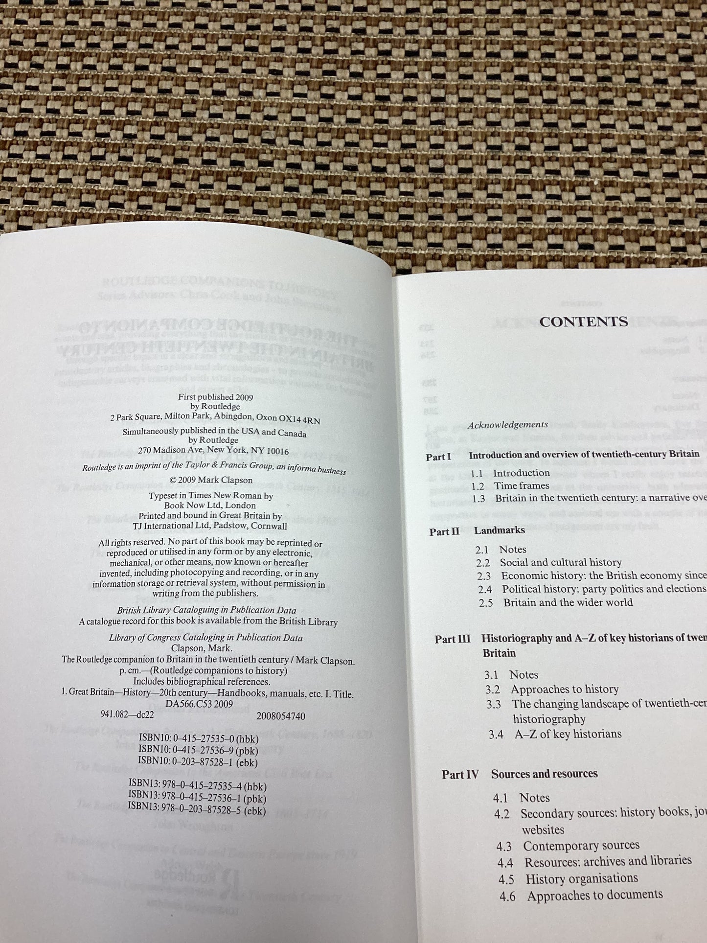 The Routledge Companion to Britain in the Twentieth Century by Mark Clapson (2009)