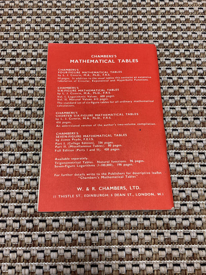 Knott's Four-Figure Mathematical Tables by L.J. Comrie (1963)