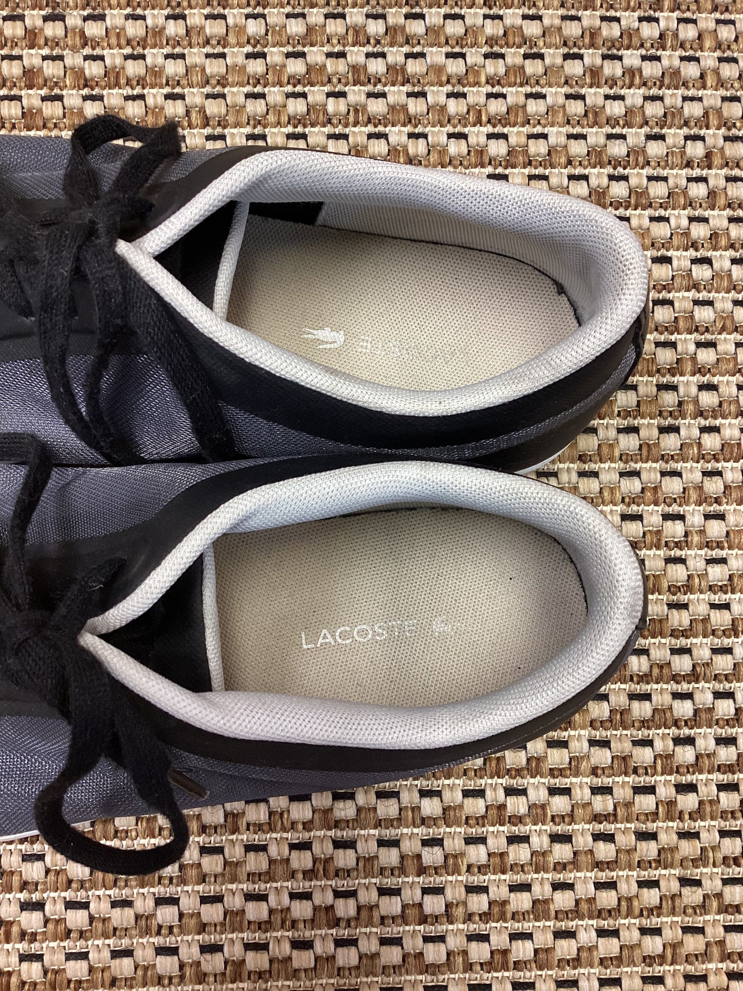 Lacoste Black & Grey 'Carnaby' Trainers Size 7