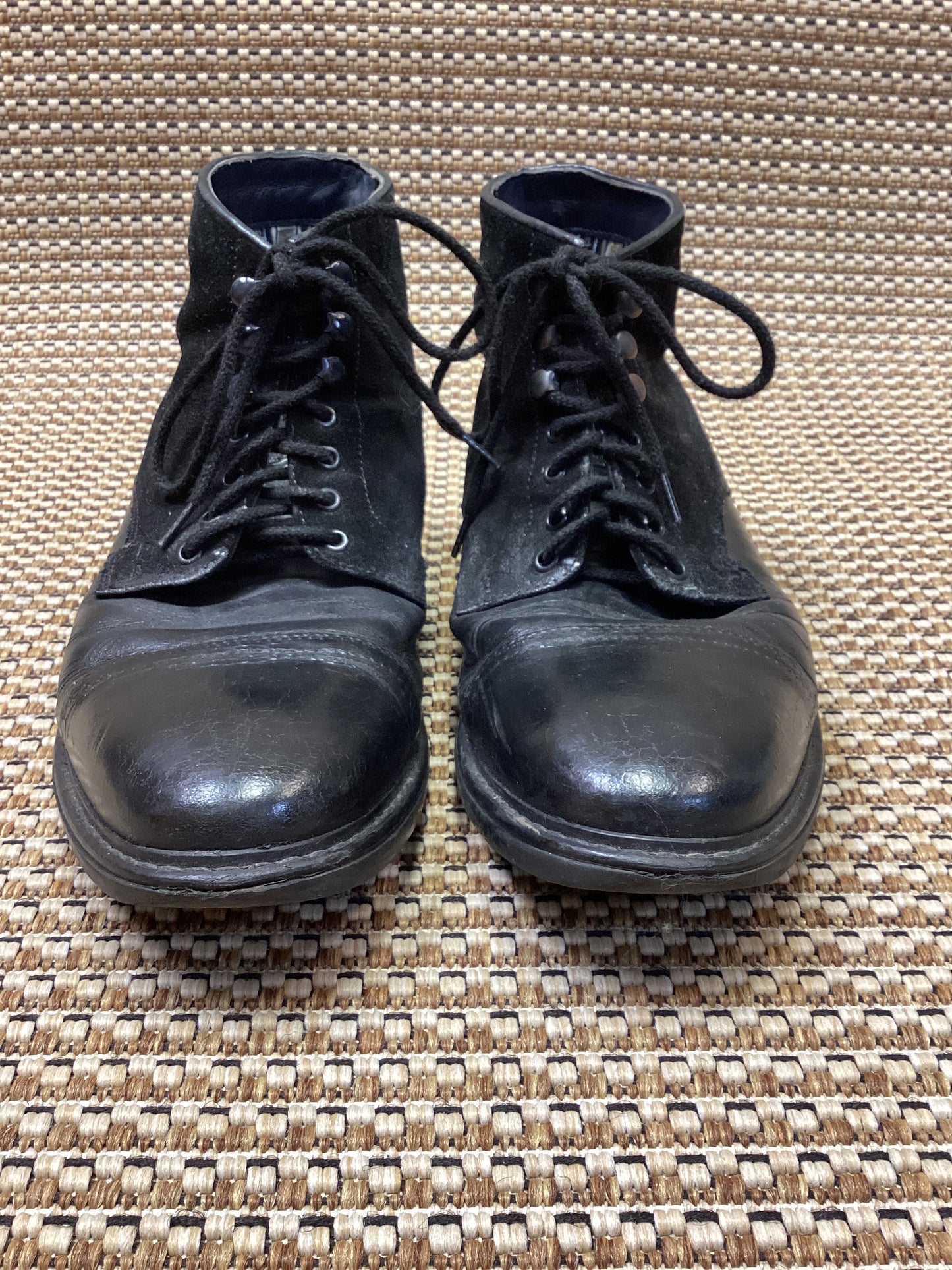 Base London Black Leather 'Conrad' Boots Size 10