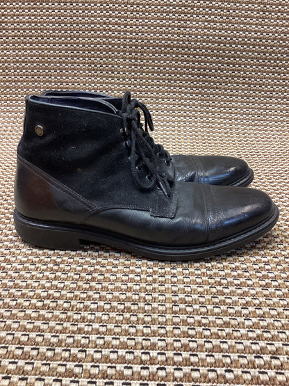 Base London Black Leather 'Conrad' Boots Size 10