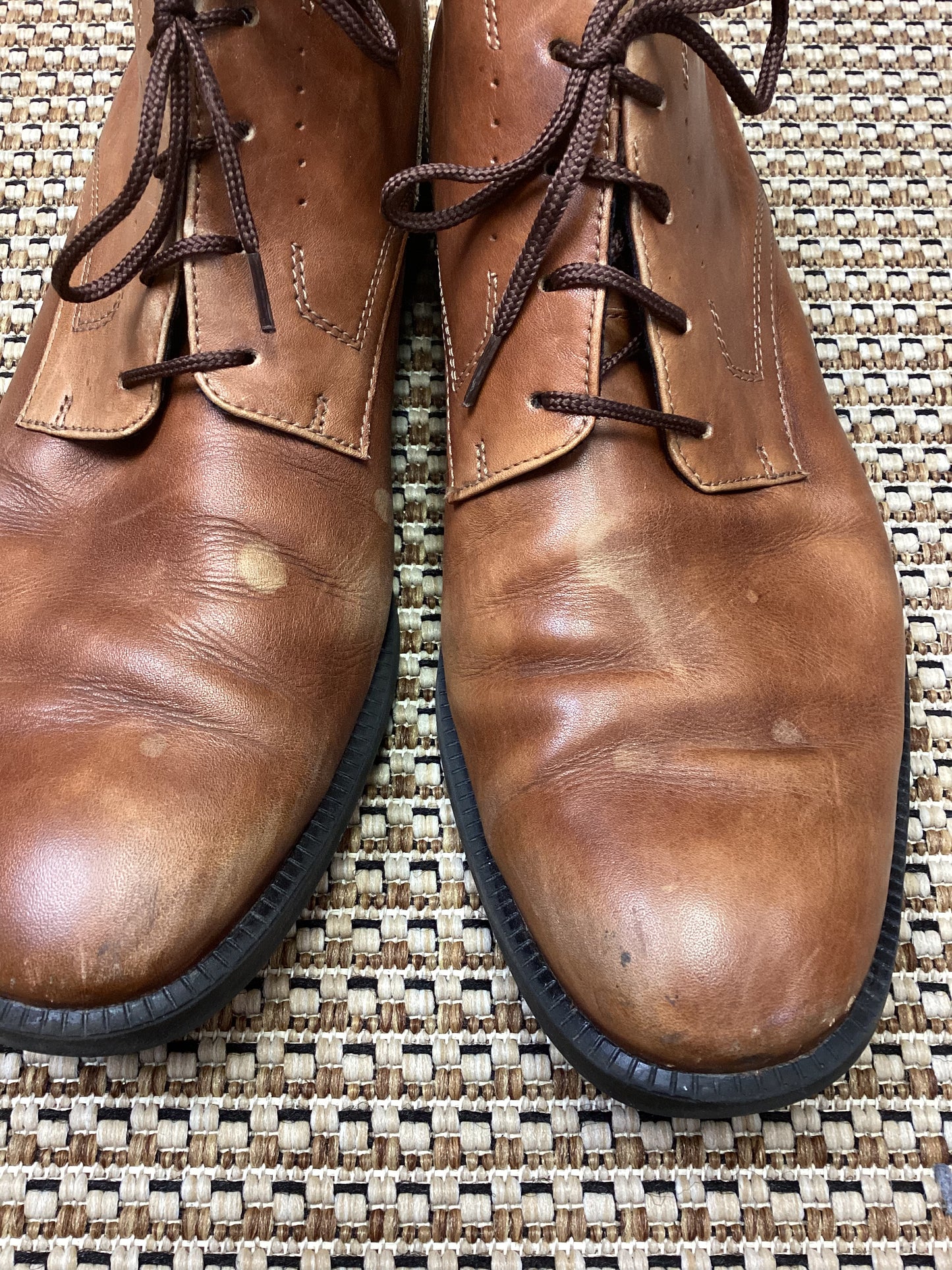 Rockport Brown Leather Lace-Up Boots Size 8